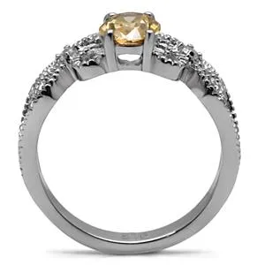 CJ7770OS Wholesale Stainless Steel Champagne Topaz CZ Band