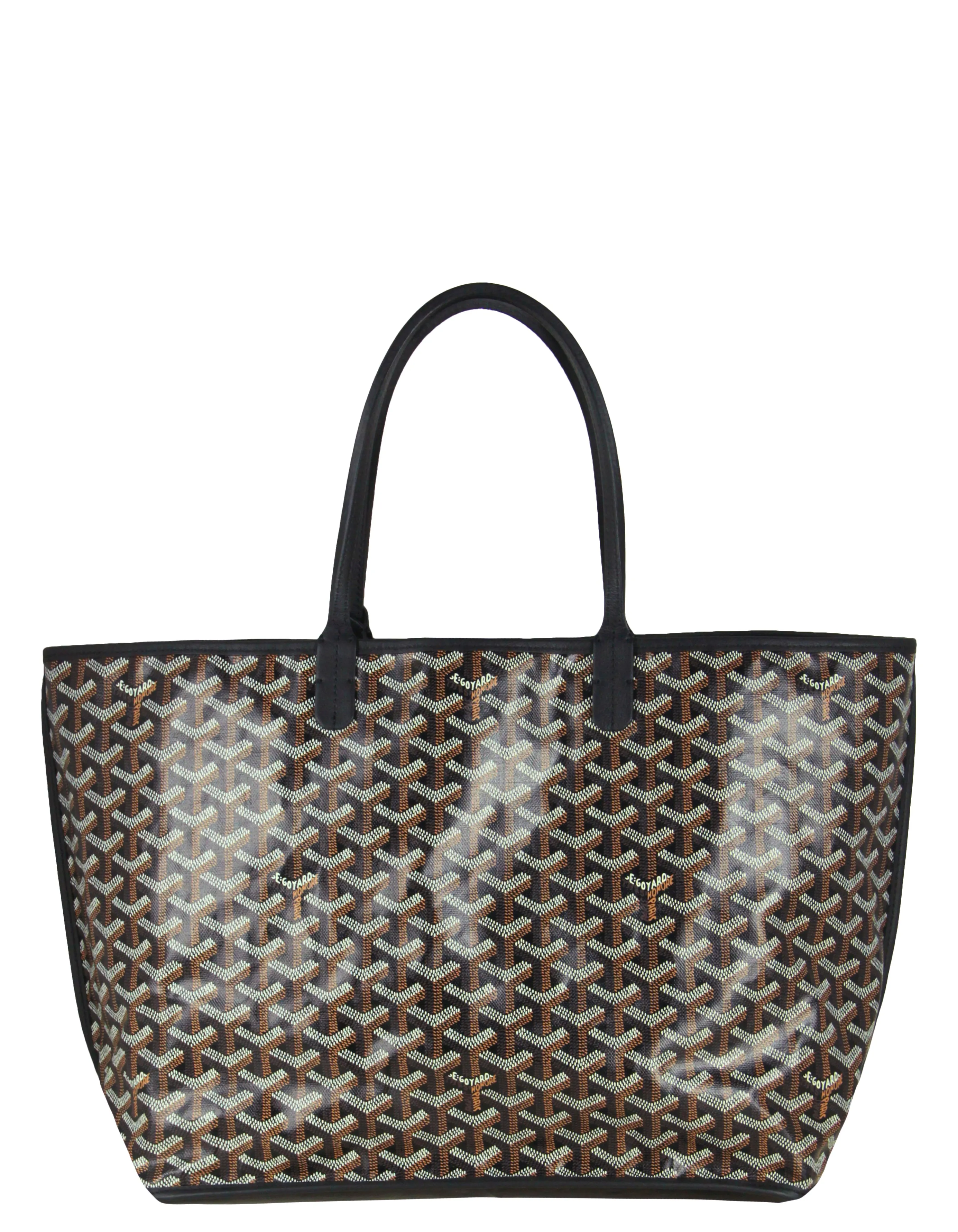 Goyard Black Canvas/ Leather Goyardine Reversible Anjou PM Tote Bag